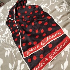 Dolce and gabbana long silk scarf